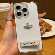 何健弓無(wú)邊框閃鉆貼件適用蘋(píng) 果15pro手機保護殼iPhone16max14華為mate60榮耀100x90pura70k50iqoo11一加 透明無(wú)邊框-閃鉆貼件+支架 iPhone 6s Plus