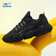 鴻星爾克（ERKE）2026春新款老爹鞋女復古運動(dòng)休閑鞋百搭輕便跑步鞋網(wǎng)面軟底面包鞋 女款正黑網(wǎng)面【升級款】 37 (235mm)