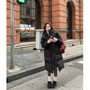 小紅書(shū)學(xué)院風(fēng)韓版黑色小個(gè)子長(cháng)款羽絨服女過(guò)膝2025新款寬松加 黑色長(cháng)款[韓國原版] S [80-100斤]卡碼拍小