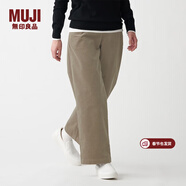 MUJI MUJI 女式 彈力 燈芯絨 寬版褲 BEE03C1A 淺米色 M