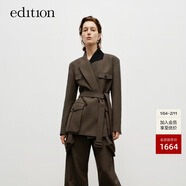 edition【明星同款】秋季腰帶收腰女紳士西裝EBD3BLA018