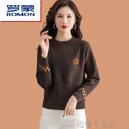 羅蒙（ROMON）羊毛衫女小個(gè)子針織衫女士短款毛衣2024新款洋氣配裙子打底衫女 咖啡【專(zhuān)柜正品】 M 建議80-105斤