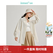 茵曼章若楠同款UPF100+原紗開(kāi)衫女裝防曬衣薄款襯衫2026夏季新品外套 淺杏白-18424137 M