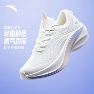 安踏逸塵丨女鞋運動(dòng)鞋厚底減震跑步鞋秋季透氣網(wǎng)面休閑鞋女士慢跑鞋子 【葉子5】象牙白-6 37.5 (235mm)