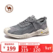 駱駝牌 男鞋透氣緩震網(wǎng)面鞋百搭休閑鞋戶(hù)外運動(dòng)鞋W112309230灰色43