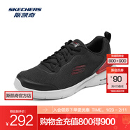 斯凱奇（Skechers）男士運動(dòng)鞋時(shí)尚跑步鞋秋冬新款舒適回彈 黑色/紅色/BKRD 39