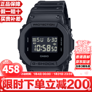 卡西歐（CASIO）G-SHOCK系列經(jīng)典小方塊街頭時(shí)尚運動(dòng)防水防震方形手表男送禮推薦 黑武士DW-5600UBB-1/DW-5600BB-1