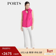 PORTS女裝褲子夏季奶白色率性九分褲LP8P069GWB017 奶白色 0