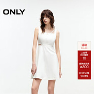 ONLY2025秋季新款休閑淑女風(fēng)純色顯瘦牛仔短裙連衣裙女|125142025 J2G 米白色 XS