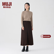 MUJI女式 燈芯絨 A字裙 長(cháng)半身裙女冬季款裙子 美拉德BE09CC3A 深棕色 S (155/62A)