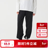 巴拉巴拉童裝兒童褲子男童女童長(cháng)褲秋冬裝運動(dòng)百搭休閑褲時(shí)尚衛褲束腳褲潮 【秋】黑色-棉感單層 165 成人可穿