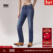 Levi's李維斯冬暖系列女士724高腰修身直筒美式休閑牛仔褲 中藍色 27 (30)