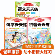 幼小銜接入學(xué)準備練習冊 拼音漢字語(yǔ)文（共3冊） 幼小銜接大練習 一日一練漢字描紅3-6歲學(xué)前班練習冊 幼兒園學(xué)前啟蒙幼升小必備輔導書(shū)