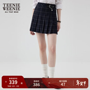 Teenie Weenie小熊秋季格紋百褶短裙學(xué)院風(fēng)休閑半身裙灰色半裙女裝 撞色 S (160)