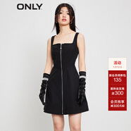 ONLY時(shí)尚百搭短款A字吊帶雪紡連衣裙女|123207028 E39黑豆 XS 155/76A