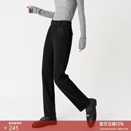 顏域簡(jiǎn)約百搭鉛筆褲女2025新款冬季氣質(zhì)通勤修身顯瘦休閑長(cháng)褲子女 黑灰色 L