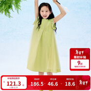 巴拉巴拉女童無(wú)袖連衣裙2024夏季網(wǎng)紗拼接甜美全棉蕾絲裙子潮208224111037