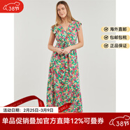 Betty London女士連衣裙波西米亞長(cháng)裙V領(lǐng)彩色2025夏季新款大擺裙收腰女裙子 彩色 S (EU)