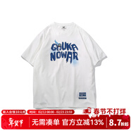 古由卡GUUKA聯(lián)名短袖t恤男潮牌五分袖寬松男士T恤短袖 白色 L