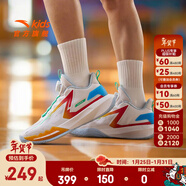 安踏兒童籃球鞋男童鞋子皮網(wǎng)面透氣運動(dòng)鞋實(shí)戰耐磨防滑中大童訓練球鞋 安踏白/經(jīng)典紅/亞海藍-1 38