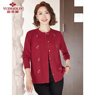 俞兆林中年女裝春秋圣誕毛衣外套媽媽裝針織開(kāi)衫衣服 Y23KZ1486