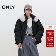 ONLYONLY2025冬季新款90白鴨絨面料珠光可拆卸毛領(lǐng)羽絨服女|125423011 E40豪華黑色 M