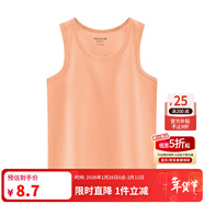 英博倫夏季兒童背心男童寶寶內穿女童春秋純棉背心女童吊帶打底小背心 男孩551桔黃 160 （滿(mǎn)28元包郵）
