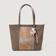 天胤2025秋冬新款女牛津布托 托特包大容量通勤尼龍布包國風(fēng)時(shí)尚大包 卡其色小號(無(wú)小包)_送掛件