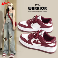 回力女鞋小白鞋女2026新款低幫鞋韓版白鞋休閑運動(dòng)鞋春秋季百搭板鞋 白酒紅 37