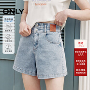 ONLY夏季時(shí)尚百搭高腰顯瘦A字短褲牛仔褲女|124243004 J32 210洗水牛仔藍 S 160/64A