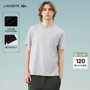 LACOSTE法國鱷魚(yú)男裝25春夏新款休閑簡(jiǎn)約圓領(lǐng)套頭純棉T恤|TH1748 CCA/銀灰色 M 4