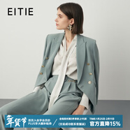 愛(ài)特愛(ài)氣質(zhì)通勤一?？弁ㄊ昭呒壐行∥餮b秋季新款短外套7103806 淺海藍38 XL 170