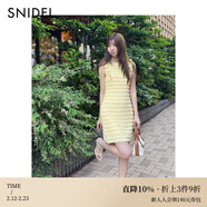 SNIDEL春夏優(yōu)雅淑女荷葉邊無(wú)袖立體褶邊連衣裙SWCO252087 黃色 S (0)