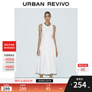 UR2025夏季新款女裝法式后背鏤空系帶無(wú)袖連衣裙UWM750050 本白 XL