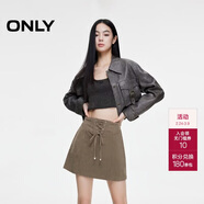 ONLY 2024秋季時(shí)尚復古辣妹風(fēng)高腰綁帶半身裙女|124316004