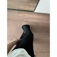 ALO YOGAAL韓版軟糯慵懶風(fēng)針織衫套裝秋冬新款開(kāi)衫V領(lǐng)毛衣闊腿褲兩件套女 黑色褲子 S