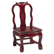 蔓斯菲爾（MSFE）兒童矮凳客廳沙發(fā)茶幾凳現代家用實(shí)木靠背婚慶椅子老人簡(jiǎn)約小板凳 坐板花梨木 紅色 凳面高度30cm