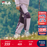 斐樂(lè )FILA兒童童裝褲子2025年冬季新款男女童加絨運動(dòng)針織長(cháng)褲 粉紫色-PU 140