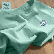 JEANSWEST LIFE真維斯短袖T恤男士純棉透氣夏季男女款半袖體恤青少年寬松五分袖