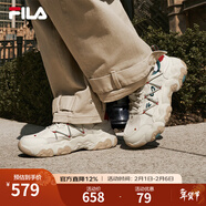 FILA斐樂(lè )男女鞋貓爪鞋6代情侶老爹鞋春新款網(wǎng)面輕便舒適休閑運動(dòng)鞋 【女】云端白-CC 38
