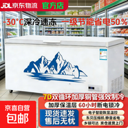 美菱（MeiLing）商用冰柜平替商用大容量全冷凍臥式冷藏冷凍雙溫家用冷柜展示柜冰箱 【長(cháng)1.44米】單溫可裝422斤I-30°純銅制冷