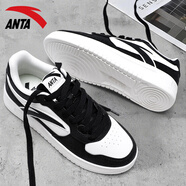 安踏（ANTA）板鞋男鞋秋冬季新款保暖低幫韓版潮厚底學(xué)生跑步休閑運動(dòng)小白鞋子 -3基礎黑/象牙白【店長(cháng)推薦】 40.5