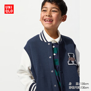 優(yōu)衣庫童裝男童女童高彈力快干運動(dòng)茄克外套夾克481378 69 藏青色 120