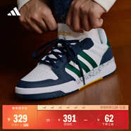 adidas ENTRAP美式校園風(fēng)運動(dòng)少年感復古籃球風(fēng)板鞋男女阿迪達斯   白色/綠色/藍色   37