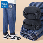 真維斯男童褲子2025秋冬新款加絨加厚牛仔褲保溫鎖溫御寒防風(fēng)時(shí)尚百搭 【加絨牛仔褲】白字跑車(chē)熊 140 【推薦體重56-68斤】