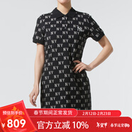 MLB官方 潮流新款t恤直筒裙子26春季短裙純色休閑連衣裙3FOPM0353 紐約洋基隊/黑色 XS 160/84A