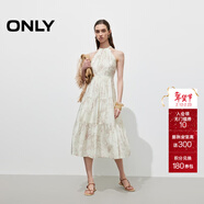 ONLY2025秋季新款性感掛脖領(lǐng)印花無(wú)袖系帶連衣裙女|125107094 H55玄印花 M