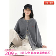 飛鳥(niǎo)和新酒2026春季新款時(shí)尚休閑小個(gè)子寬松灰色棒球服短款外套女 其它深灰HRC03 M