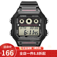 卡西歐（CASIO） 卡西歐(CASIO)小方塊數顯電子表狂飆安欣同款男防水學(xué)生運動(dòng)手表  黑盤(pán)橡膠帶AE-1300WH-1A2