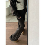 ALO YOGAAL韓版軟糯慵懶風(fēng)針織衫套裝秋冬新款開(kāi)衫V領(lǐng)毛衣闊腿褲兩件套女 咖色褲子 S